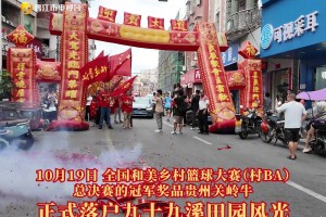 2025全国“村BA”总冠军贵州关岭牛正式入住九十九溪田园风光！