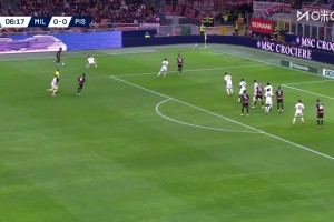 米兰取得梦幻开局！莱奥左路内切远射破门！米兰1-0领先比萨！